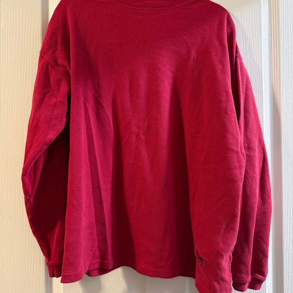 Vintage 90s American Eagle Outfitters Red Mock Neck Long Sleeve Fleece Sweatshir